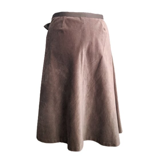 Gap Stretch Mushroom Brown Midi Skirt - Picture 2 of 7